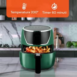 Luchtfriteuse - Airfryer Heteluchtoven - Gezond Koken - 360 Graden Heteluchtcirculatie - 5 Liter - Groen — thumbnail 3