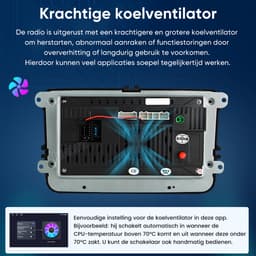 Cestovet Autoradio - geschikt voor VW Golf 5, 6, Polo, Skoda Caddy, T5, Passat - 7-inch Scherm - 2+64GB CARPLAY FM RDS - Achteruitrijcamera DAB+ — thumbnail 2