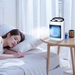 Mini Airconditioner - Persoonlijke Koeler - Persoonlijke Verkoeling - Stille USB Oplaadbaar - 26 x 15 x 26 cm - Wit — thumbnail 5
