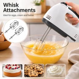 Keukenmixer Met Kom - Handmixer Tafelmodel - Bakken En Koken - 7 Snelheden - 2L Kom - Zilver — thumbnail 3