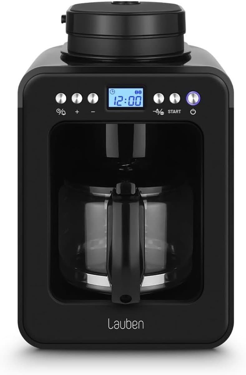 Koffiezetapparaat - Roestvrij staal - Ingebouwd maalwerk - Afneembaar filter - Voor Thuis en Kamperen — afbeelding 1