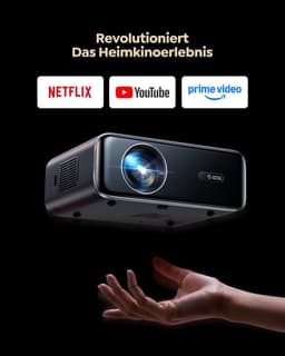 SnelShoppen - Smart Beamer met Autofokus en Trapezcorrectie, 1300 ANSI, 4K Home Cinema, WiFi Bluetooth, Full HD 1080P Projector voor Buiten, Camping, — thumbnail 5