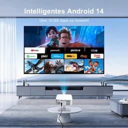 SnelShoppen - Draagbare 1080P Projector met 4K Ondersteuning, WiFi 6, Bluetooth 5.4, Elektronische Focus & Auto Correctie voor Feesten, Camping, Thuis — thumbnail 2