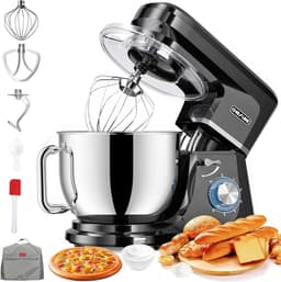 SnelShoppen - Krachtige Keukenmachine 2000W - 3-in-1 Food Processor met 6 Snelheden, 8L RVS Kom, Kneedhaak, Garde & Spatdeksel voor Perfecte Deegberei — thumbnail 1