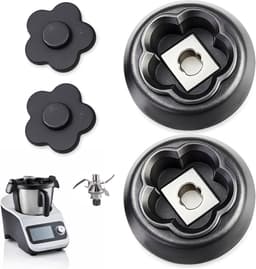 SnelShoppen - 2 stuks Koppelingsgeleiding Keukenmachine Reserveonderdelen met 5 Takken Bloemen - Essentiële Componenten voor Keukenrobot 1200 - Eenvou — thumbnail 1