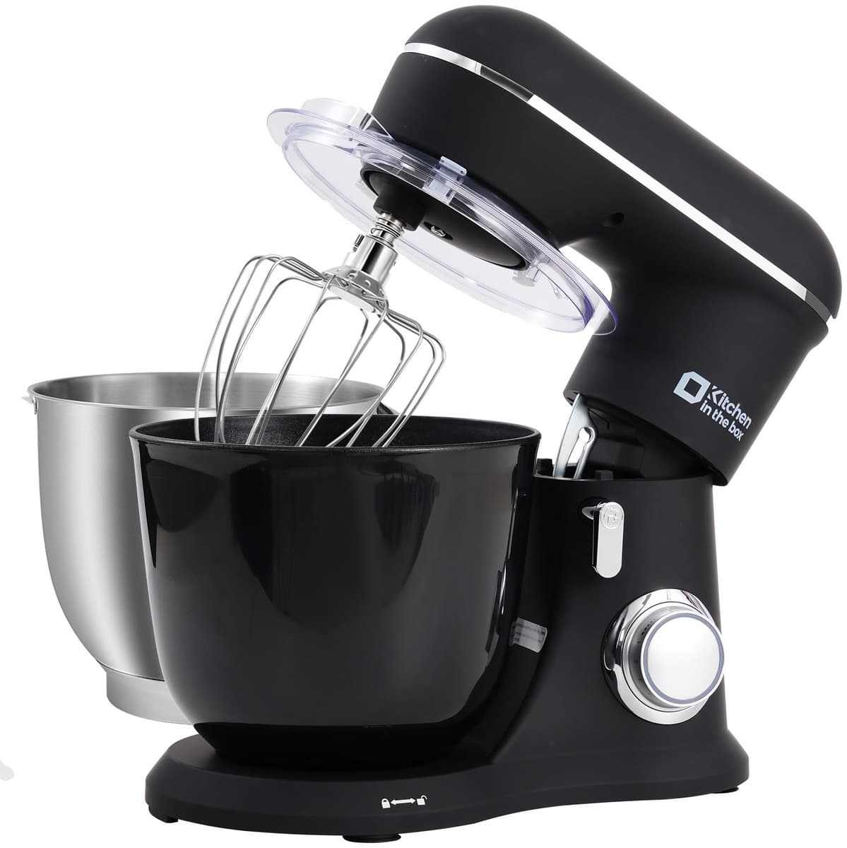 Keukenmachine - Standmixer - Bakken en Koken - Dubbele Mengkom - 1300 Watt - Zwart — afbeelding 1