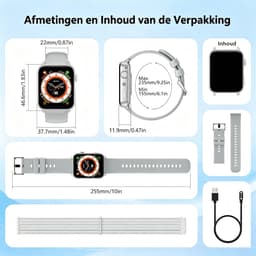 Blackview Smartwatch Voor Dames - Activity Tracker -1,91 inch Slim Horloge Met Touchscreen met zaklamp - Bluetooth Watch -Zilver — thumbnail 3