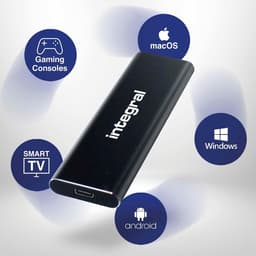 Externe SSD - Draagbare Harde Schijf Opslagapparaat - Bestanden Opslaan - Ultrasnelle Leessnelheid - 1 TB - Zilver — thumbnail 3