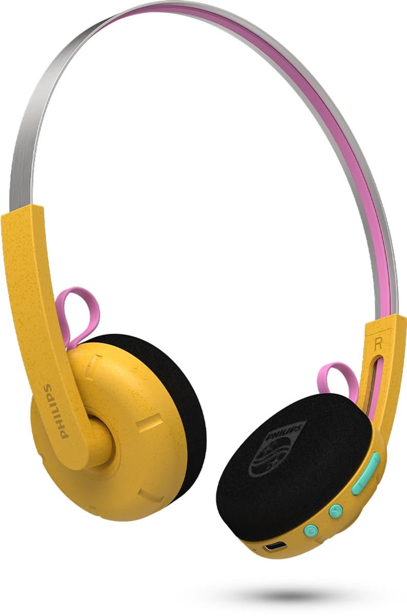 PHILIPS TAMS1YL/00 De Ringo Duo - Draadloze On-Ear Koptelefoon - Bluetooth 6.0 - Tot 26 Uur Batterijduur - USB-C Audio - 40 mm Drivers - Multipoint - Verwisselbare Oorkussens - Geel — afbeelding 1