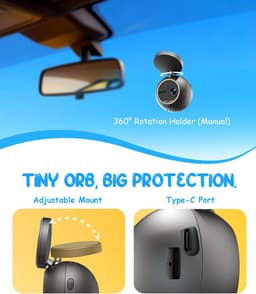 Dashcam 2K - Autocamera Videorecorder - Verkeersveiligheid Monitoren - Spraakbesturing - 32 GB SD-kaart - Zwart — thumbnail 2