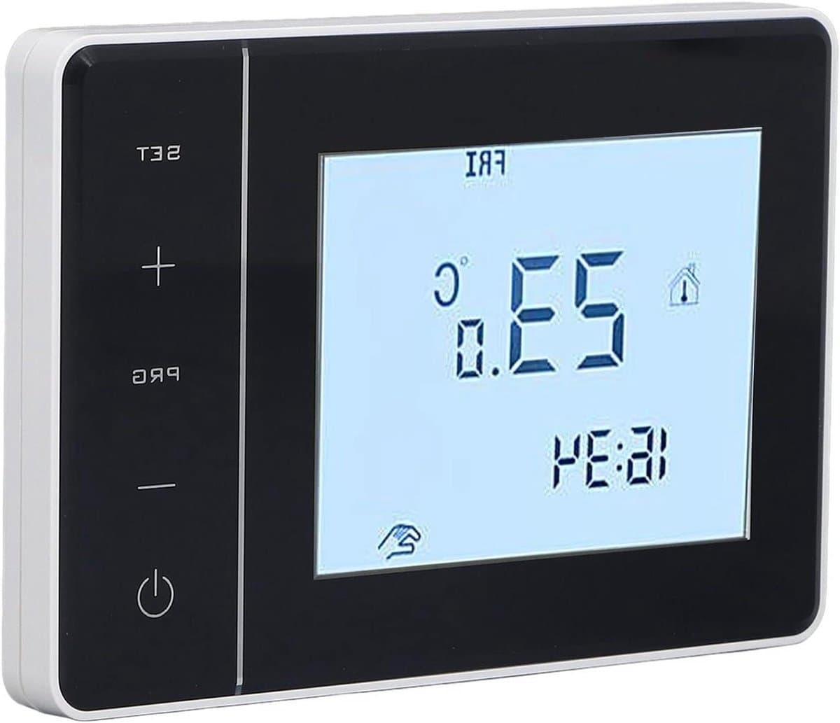 Intelligente Thermostaat - Digitale Regelaar - Verwarming Regelen - Programmeerbare Planning - AC100-230V - Zwart — afbeelding 1