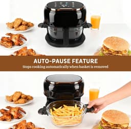 SnelShoppen - Airfryer 5L - 9-in-1 Heteluchtfriteuse met Glazen Mand en Touchscreen - Gezond Frituren, Grillen, Bakken, Roosteren - Ideaal voor Keuken — thumbnail 3