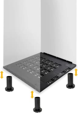 Koelkast Bodem - Keukenmodule Basis - Keuken Integratie - Geperforeerd Ventilatie - 60 cm Module - Zwart — thumbnail 5