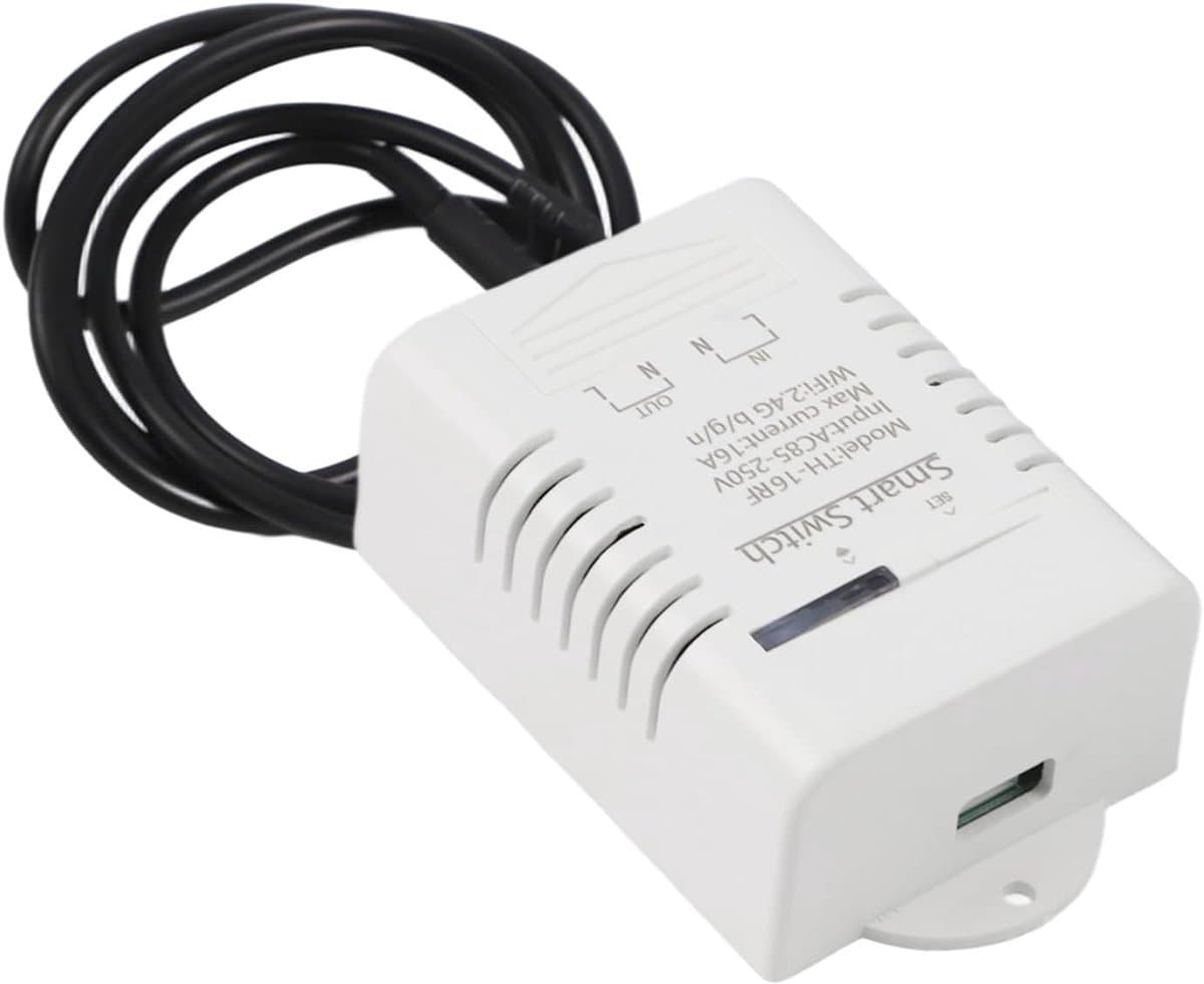 Slimme Schakelaar - WLAN Schakelaar Thermostaat - Verwarming Regelen - Met Temperatuursensor - 16 A - Wit — afbeelding 1
