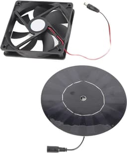Zonneventilator - Camping ventilator - Dierenverblijf koelen - Lichtgewicht en draagbaar - 14x11x5 cm - Zwart — thumbnail 4
