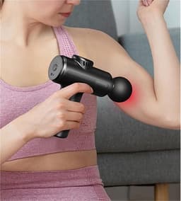 Draagbare Massager - Spierpistool - Spierontspanning - Diepe weefselmassage - 8 massagekoppen - Zwart — thumbnail 4