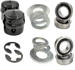 Dailygoods- Voorwielring - Dragende Omzettingsuitrusting - Conversiekit - Compatibel met Craftsman/Poulan/Husqvarna/Jonsered - Metaal/Rubber - Inhoud: 1 set - Wielbus — thumbnail 2