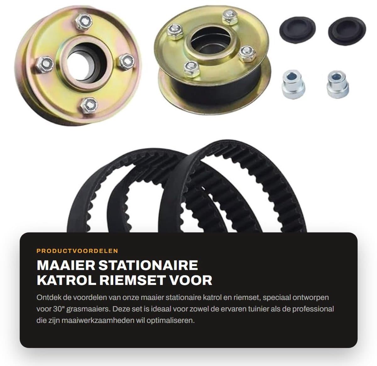 Dailygoods- Maaier Katrol Verbeterde Prestaties - Riemset - Compatibel met Toro - 30" Grasmaaier - Brede Compatibiliteit - Voor TimeMaster/TurfMaster — afbeelding 1