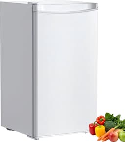 Stille minikoelkast van 92 liter met vriesvak – energiezuinig – 5 temperatuurstanden – groentelade – LED-verlichting – compact en vrijstaand – ideaal voor slaapkamers, kantoren en keukens – Wit [Energieklasse A] — thumbnail 1