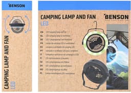 Benson Multifunctionele ventilator met LED verlichting - 3 standen - Werkt op batterijen - Ø 18 cm — thumbnail 3