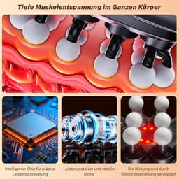 Massagepistool - Zwart - Diepteweefselmassage - Ingebouwde warmtefunctie - Voor Spierontspanning — thumbnail 4