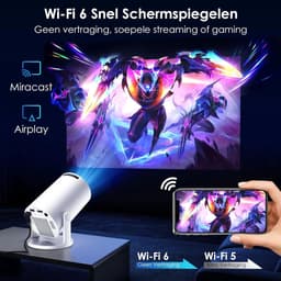 Draagbare Projector - Zwart - 20000 Lux - 4K Ondersteuning - Voor Thuis en Buiten — thumbnail 4