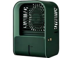 Draagbare airco | Creatieve bureauventilator | Oplaadbare luchtbevochtiger | Mini-koeler - Groen [Energieklasse A]