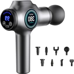 Massagepistool - Spierpercussie apparaat - Spierherstel - 99 snelheden - 800 g - Zwart — thumbnail 1