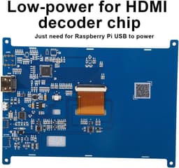 SnelShoppen - 7 Inch HDMI Monitor Display 1024 X 600 HD TFT Scherm voor Raspberry Pi 4B/3B - Compact en Energiezuinig — thumbnail 2