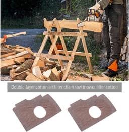 SnelShoppen - 2Stuks Luchtfilter Vervanging Geschikt voor Stihl MS170 MS180 017 018 Grasmaaier Filterpads Dubbel Laag Katoenen Luchtfilters 90x65mm Wi — thumbnail 5