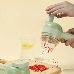 Draadloze Keukenmachine - Groentehakker Hakmolen - Snel Ingrediënten Snijden - Ergonomisch Zacht Handvat - 200 ml - Zwart — thumbnail 5