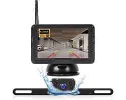 Draadloze achteruitrijcamera kit met 4,3 inch IPS achteruitkijkcameramonitor - Waterdichte IP69 nachtzicht achteruitrijcamera voor auto vrachtwagen camper aanhanger