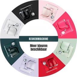 QORA® Mixer met mengkom - Mixer - Mixer met mengkom keukenmachine - Roze - ‎22cm x 36cm x 33cm — thumbnail 3