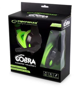 Esperanza Cobra Serie - Gaming Koptelefoon - Zwart-Groen - Met Microfoon - Over-ear — thumbnail 3