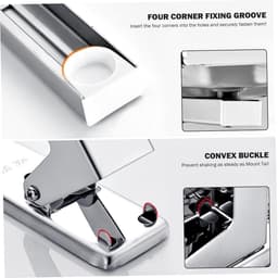 Magnetron Wandrek - Magnetronhouder Ovenrek - Keuken Organiseren - Verstelbaar Opvouwbaar - 22-40 cm - Zilver — thumbnail 2