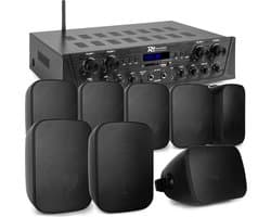Geluidsinstallatie met Bluetooth - PV240BT 4-zone stereo versterker audio + 8 BD50B speakers - 5''