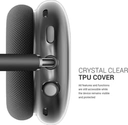 kwmobile koptelefoon hoes van TPU - geschikt voor Apple AirPods Max / AirPods Max 2 - 2x hoes voor hoofdtelefoon in transparant — thumbnail 3