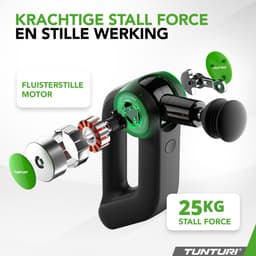 Tunturi MG70 Massage Gun Professioneel - Massage Pistool Met Verstelbare Kop - Massage Apparaat Met Multi Grip - Inclusief 6 Opzetstukken En Koffer - Extra Krachtig en Stil - Incl Gratis App — thumbnail 2