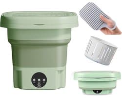 Compacte 8L Mini-Wasmachine en Droger - Opvouwbare Ultrasone Ondergoedwasmachine