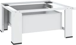 vidaXL Wasmachineverhoger met lade - Wit, 100 kg Wasmachine Verhoger - Wasmachine Stand - Wasmachine Voeten - Wasmachine Verhoogt - Opberglade — thumbnail 5