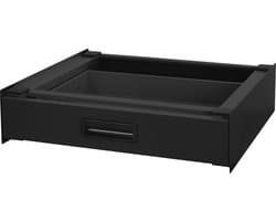 Tussenstuk voor wasmachine en droger – Universeel tussenbouwframe met lade 60,5x54 cm in zwart ML design — thumbnail 1