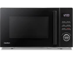 MEDION Magnetron met grill (20 L, 800 W magnetron, 1000 W grill, 9 automatische programma’s incl. ontdooien, 5 standen, 95 min timer, draaiplateau, MD12021), zwart