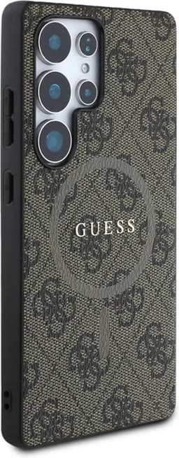 Guess PU Leer 4G Logo geschikt voor Samsung Galaxy S25 Ultra - Geschikt voor MagSafe - Bruin — thumbnail 4