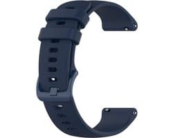 Universeel Smartwatch 18MM Bandje Siliconen met Gespsluiting Blauw
