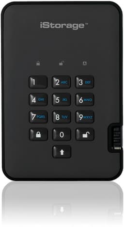 iStorage diskAshur 2 - externe harde schijf - 5000 GB - Cijfercode - Zwart — thumbnail 1