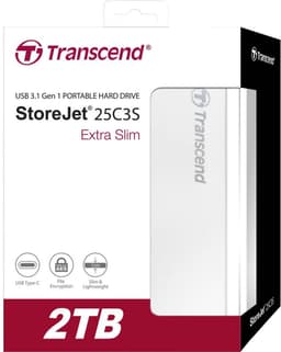 Transcend StoreJet 25C3S – 2 TB Externe harde schijf (2,5 inch) – USB-C TS2TSJ25C3S — thumbnail 4