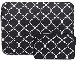 Laptop Sleeve 14 inch Quatrefoil Zwart + Accessoires Etui