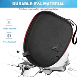 YONO Koptelefoon Hoes geschikt voor JBL - Sony - Bose - Opberghoes - Hard Case - On-ear/Over-ear - Zwart — thumbnail 3