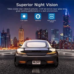 Dashcam - Dashcam voor Auto - 1080p - Full HD - Dubbele Dashboardcamera - voor In- en Uitgaande Auto's - 170° Groothoek - HDR - met 3.0 inch LCD-scherm - Nachtzicht - Bewegingsdetector - G-Sensor - USB - HDMI - Zwart — thumbnail 4