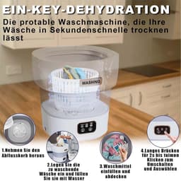 Mini Wasmachine met Centrifuge - Voor Kleine Wasgoed - Meerdere Programma's — thumbnail 6